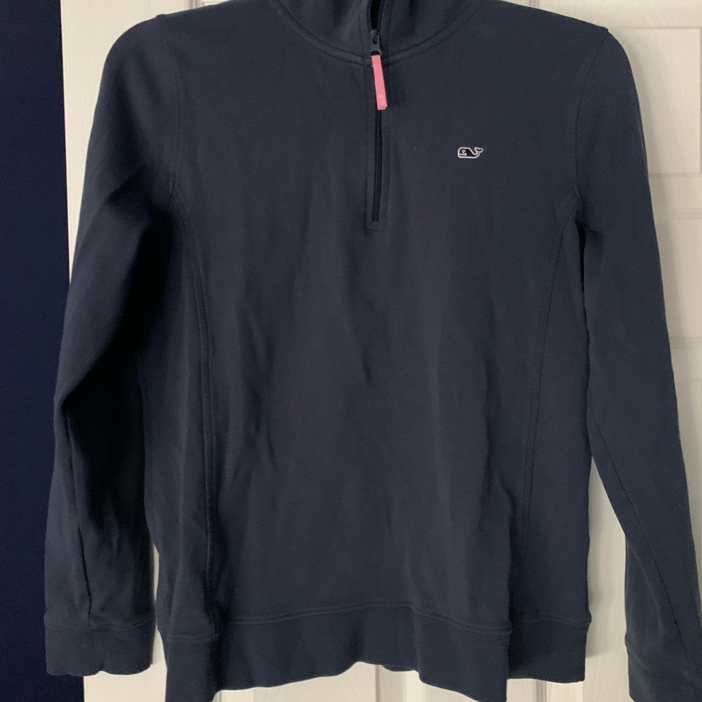 Vineyard vines 1/4 zipper pullover in navy blue size S